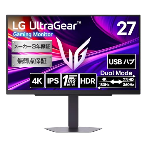 LG UltraGear 27G810A-B 27型 4K ゲーミングモニター ゲーミングモニター LG UltraGear 27G810A-B [27型 /4K(3840×2160